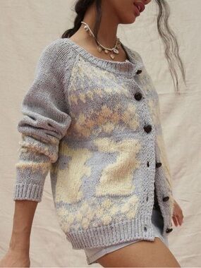 Urban Outfitters Kimchi Blue Bambi Bunny Cardigan in Light Blue - S